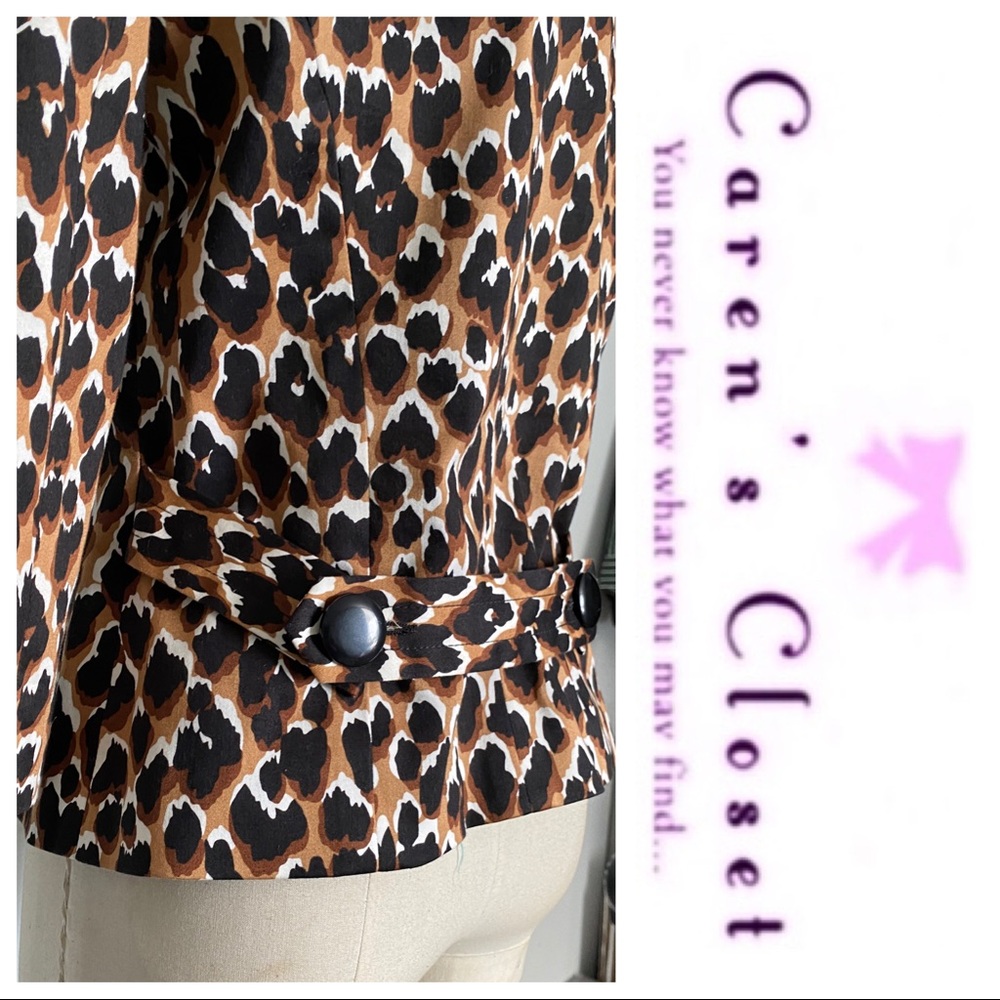 Trina Turk Leopard Print Blazer. - Picture 7 of 7